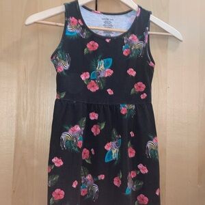 George Girls 7-8 Zebra Flower print summer dress🌺